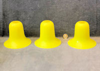 Set of 3 Yellow Glass Lamp Shades S599