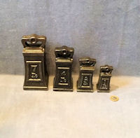Set of 4 Cast Iron Weights W296