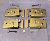Set of 4 Matching Brass Rim Locks RL861