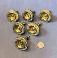 Set of 6 Brass Drawer Knobs CK578
