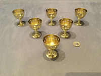 Set of 6 Picards Brass Egg Cups