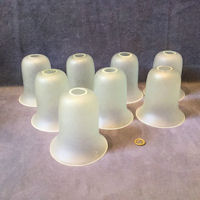 Set of 8 Frosted Glass Lamp Shades S460