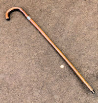 Silver Mounted Malacca Walking Stick WS59