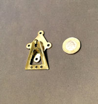 Single Arts & Crafts Brass Cabinet Handle CK451