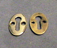 Small Brass Keyhole Surrounds, 6 available KC177