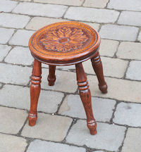Small Carved Stool 
