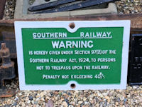 Southern Railway Cast Iron Warning Sign R64