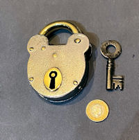 Steel & Brass Padlock with Key PL83