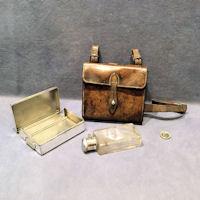 Swaine and Adeney Leather Cased Flask and Sandwich Box SB4