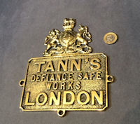 Tann's Brass Safe Plate SP162