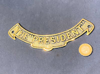 The President Brass Nameplate SP225