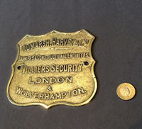 Tidmarsh Harvey Brass Safe Plate SP157