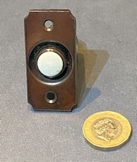 Unused Brass Exterior Electric Bell Push EP591