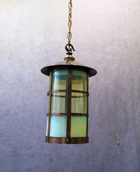 Vaseline Glass Hall Lantern