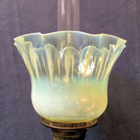 Vaseline Glass Oil Lamp Shade OS166