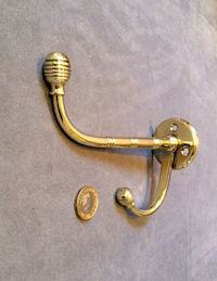 WT&S Brass Hat and Coat Hook CH743