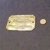 Webley & Co Brass Safeplate SP197