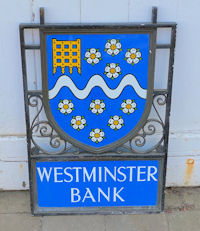 Westminster Bank Double Sided Hanging Sign S404