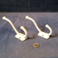 White Enamelled Hat and Coat Hook, 2 available CH929 