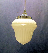 White Glass Electric Pendant Lamp HL488