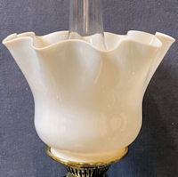 White Glass Oil Lamp Shade OS183