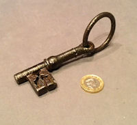 Wrought Iron Key with Ring Grip K114