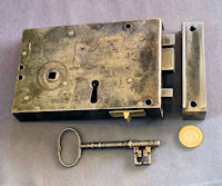 Wrought Iron Rim Lock RL959