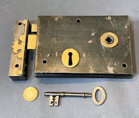 Wrought Iron Rim Lock RL972