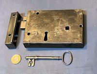 Wrought Iron Rim Lock RL987