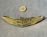 Yetminster Saddler's Brass Name Plate HB200