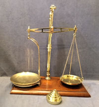 Brass Grocers Scales and Weights