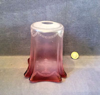 Cranberry Tinted Glass Lamp Shade S374