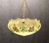 Floral Glass Bowl Light Fitting HL517