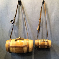 Pair of Oak Whisky Flasks WD5