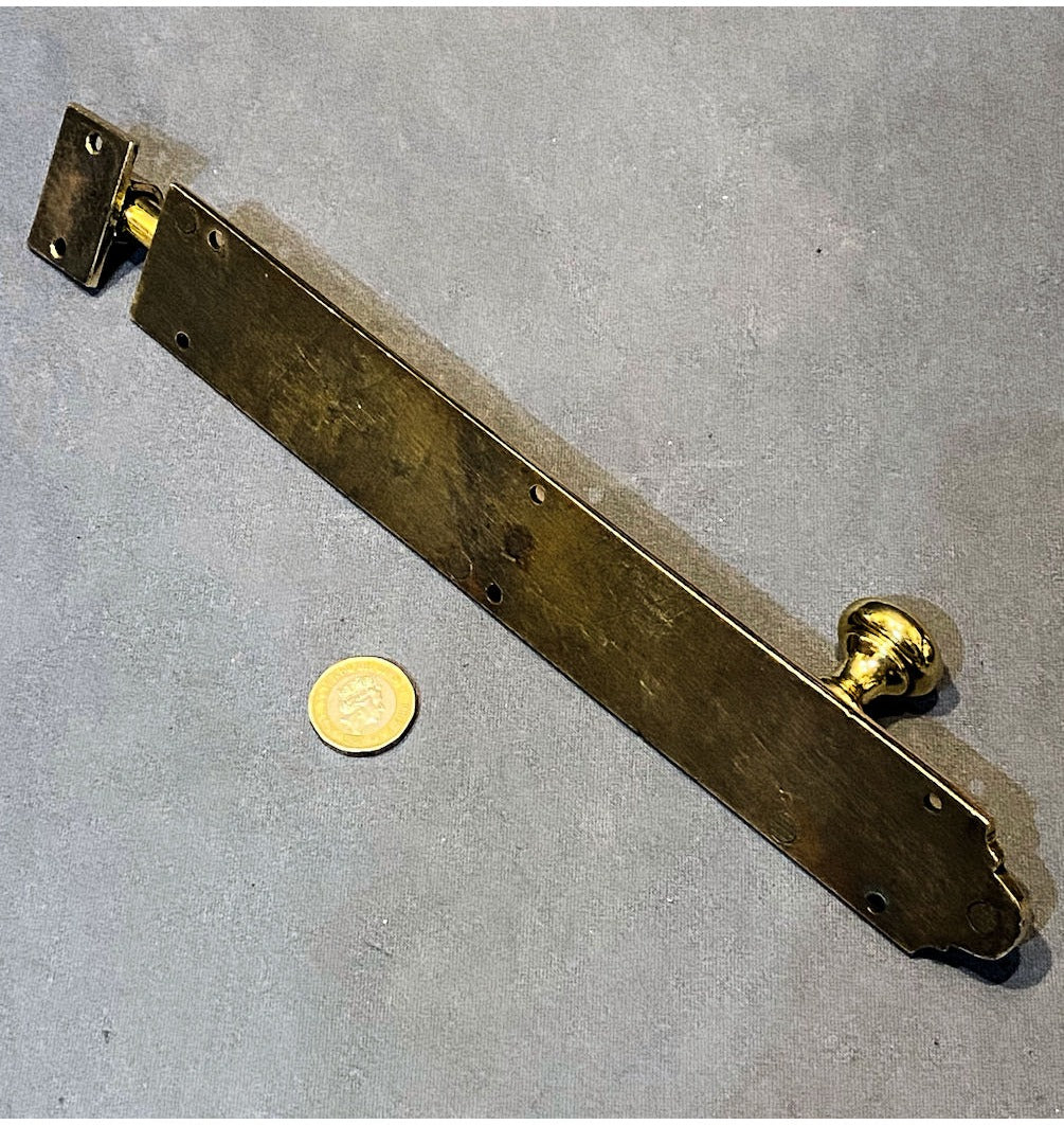 10" Pink Brass Door Bolt — view 2