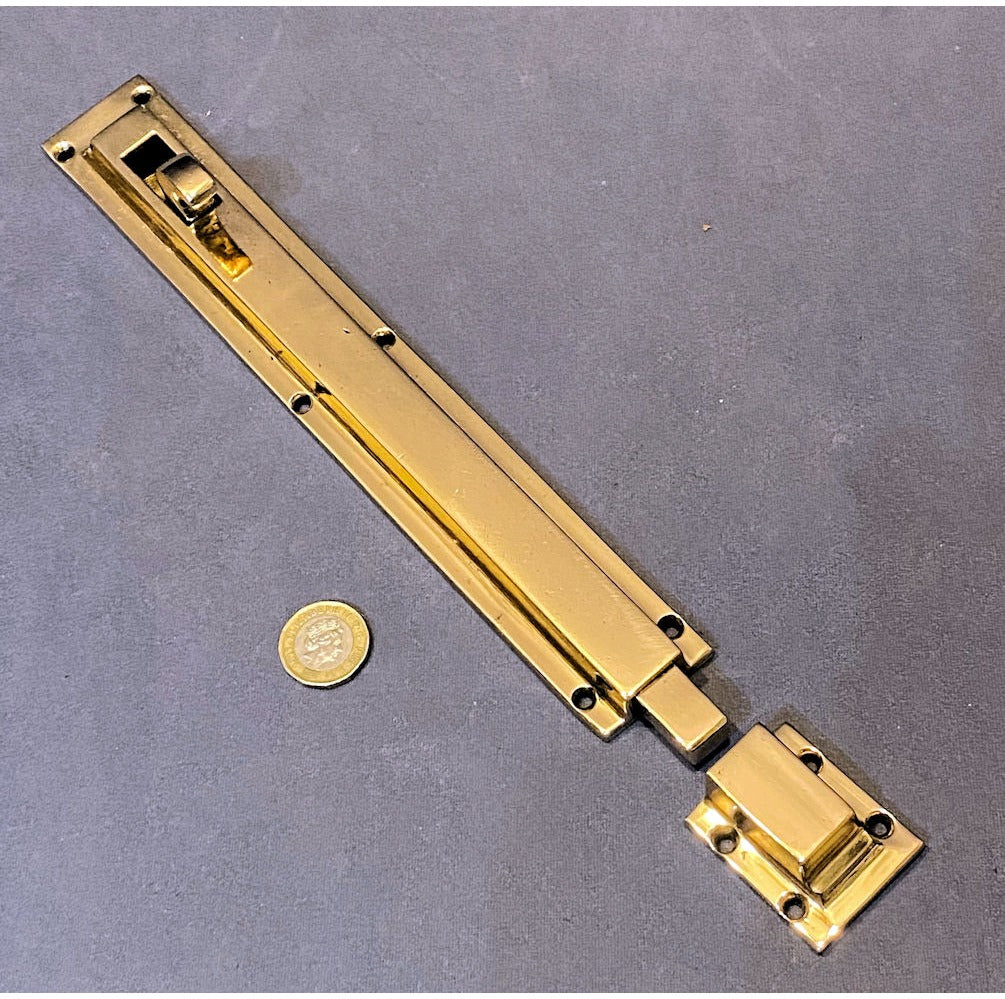 10" Pink Brass Door Bolt — view 3