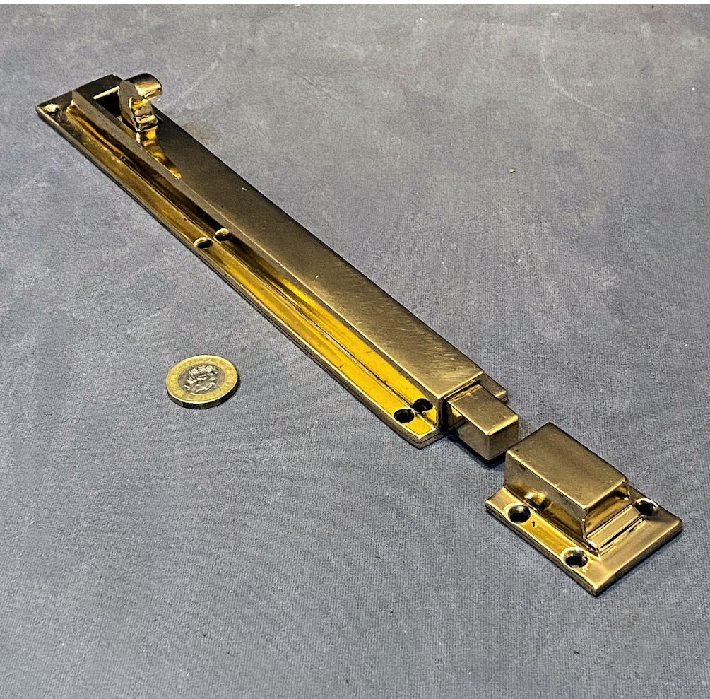 10" Pink Brass Door Bolt — view 4