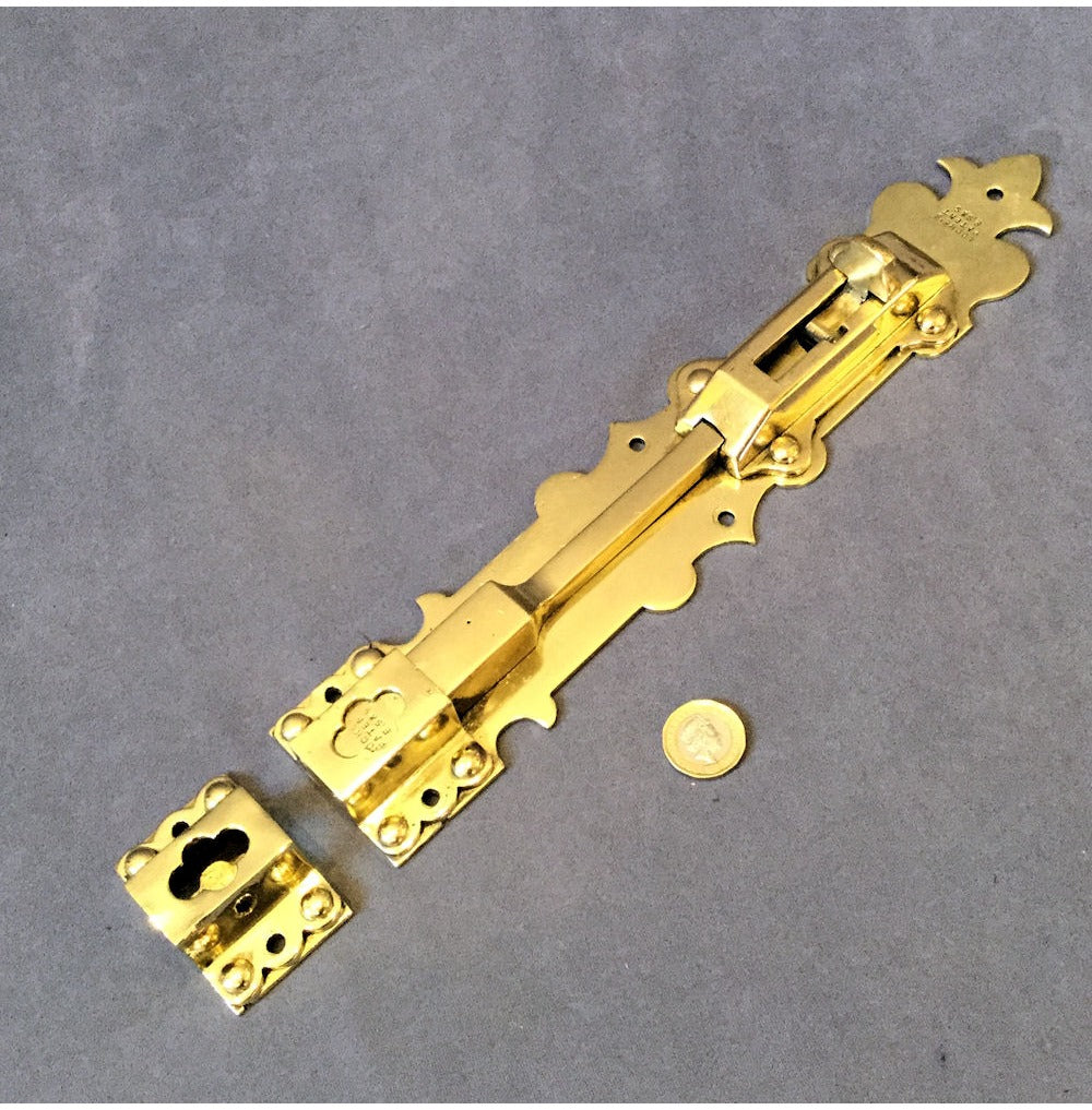 12" Brass Door Bolt — view 2
