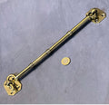 12" Brass Door Hook & Eye — Brass, late 19th century