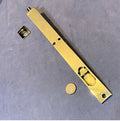 12" Recessed Brass Door Bolt — Brass, late 19th century