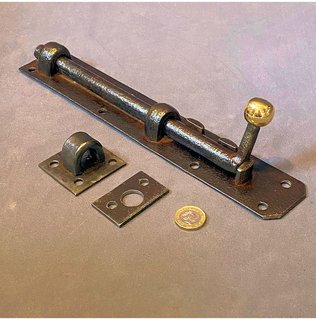 12" Wrought Iron Door Bolt — view 2