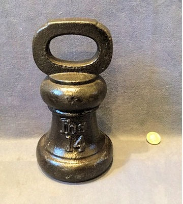 14lbs Cast Iron Weight — Cast iron, late 19th century
