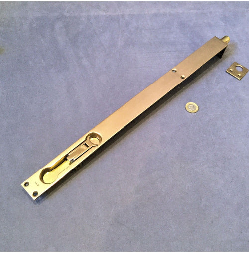 18" Recessed Brass Door Bolt — view 2