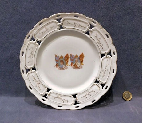 1902 Coronation Ribbon Plate, 2 available — Ceramic, 1902