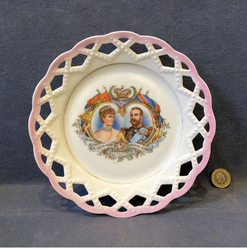 1911 Coronation Ribbon Plate, 2 available — Ceramic, 1911