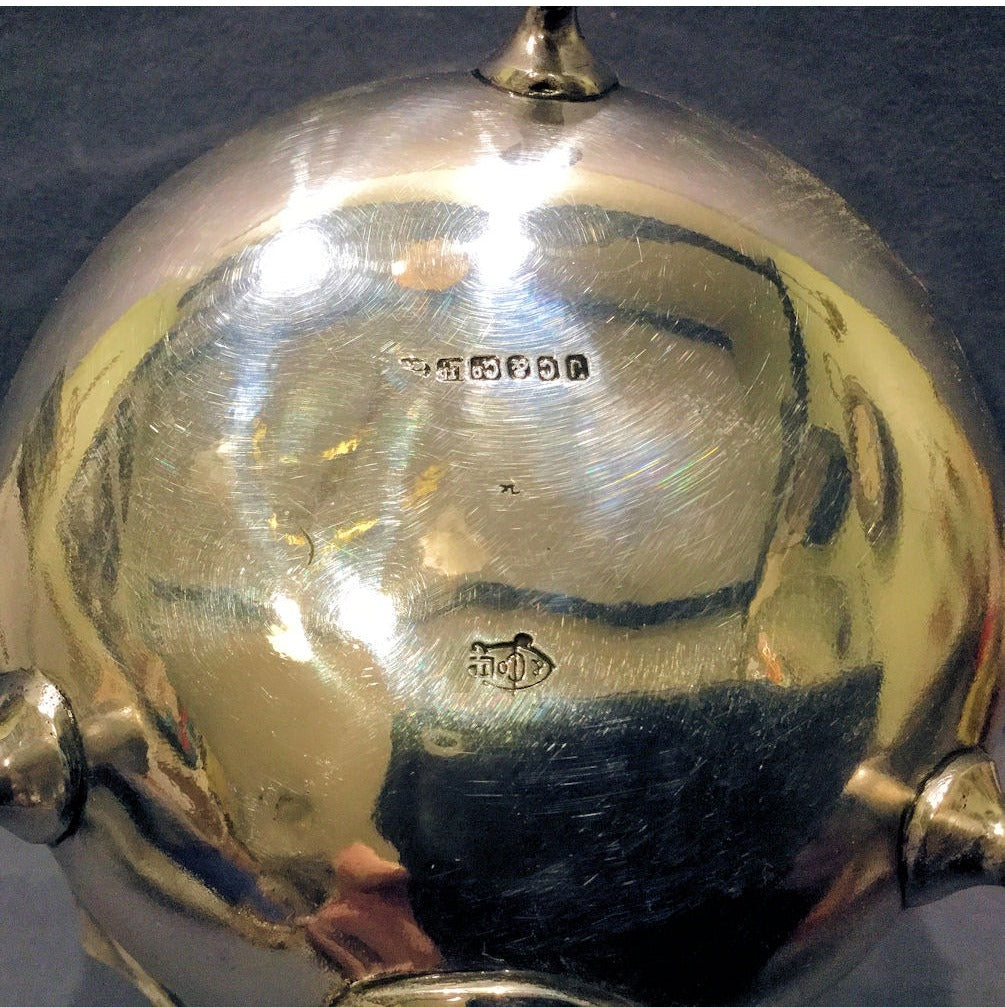 1912 Engraved Nickel Plated Kettle — view 4