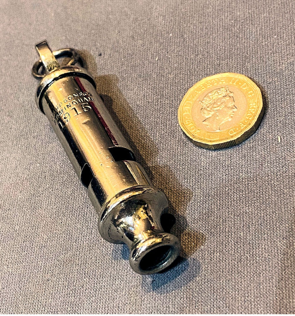 1915 Hudson & Co Whistle — Nickel, 1918