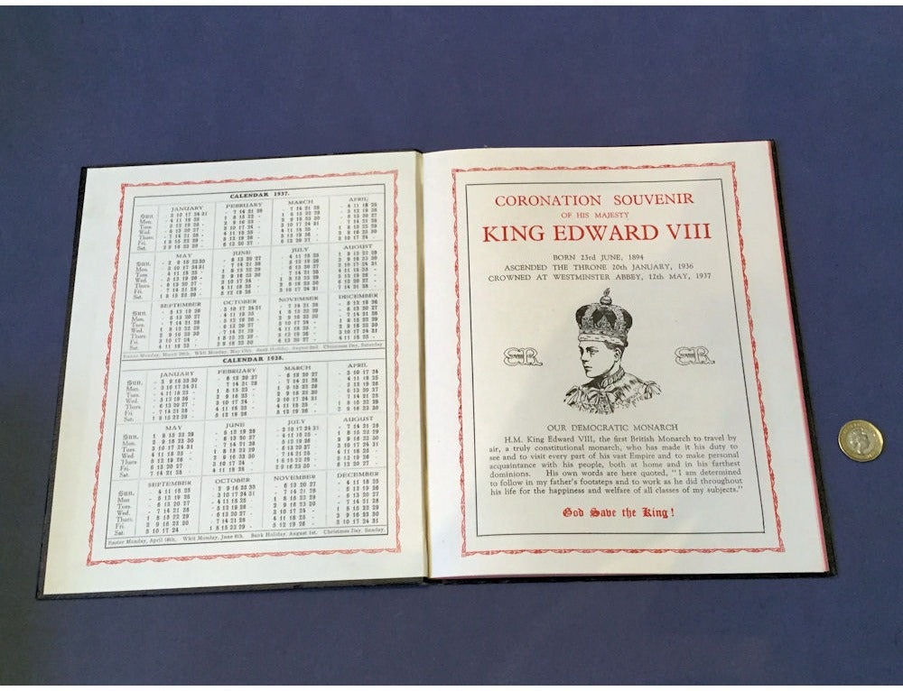 1937 Coronation Diary Blotter — view 2