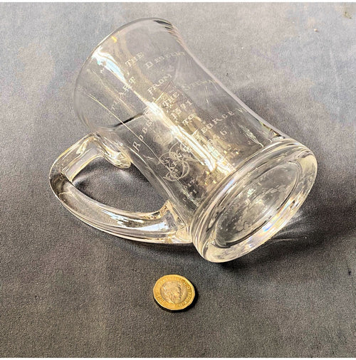 1937 Coronation Engraved Glass Tankard — view 2