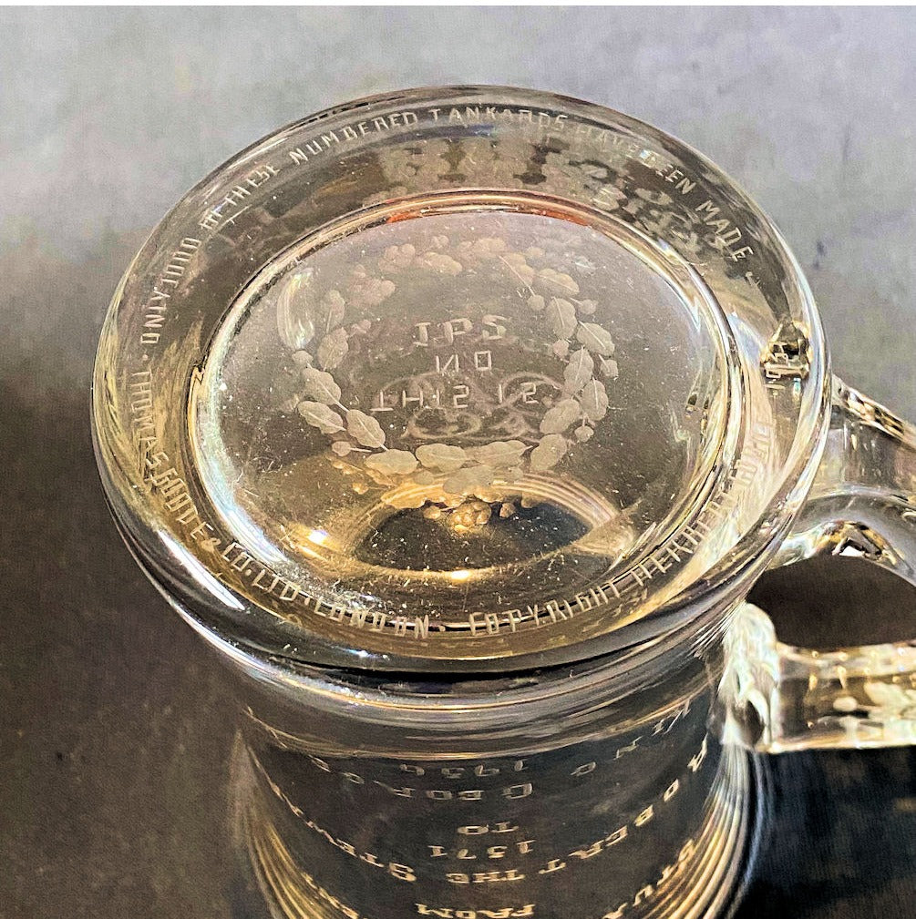 1937 Coronation Engraved Glass Tankard — view 4